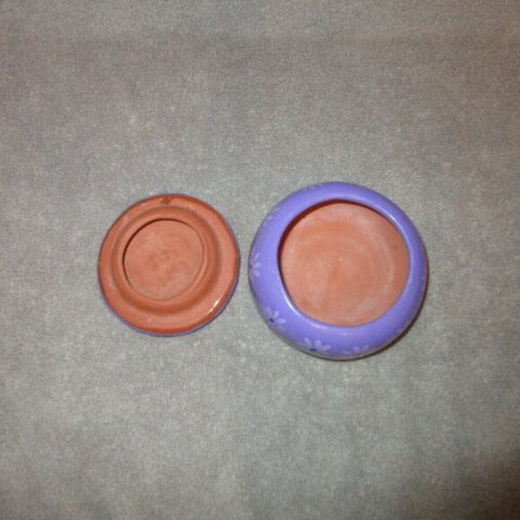 Mexican Talavera Celestial Sun Face Trinket Box Lid Cosmic Art Pottery Decor - Picture 5 of 6